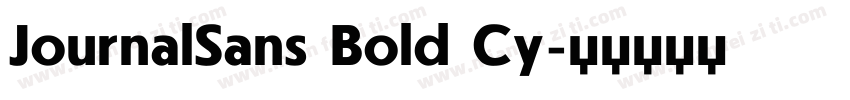 JournalSans Bold Cy字体转换